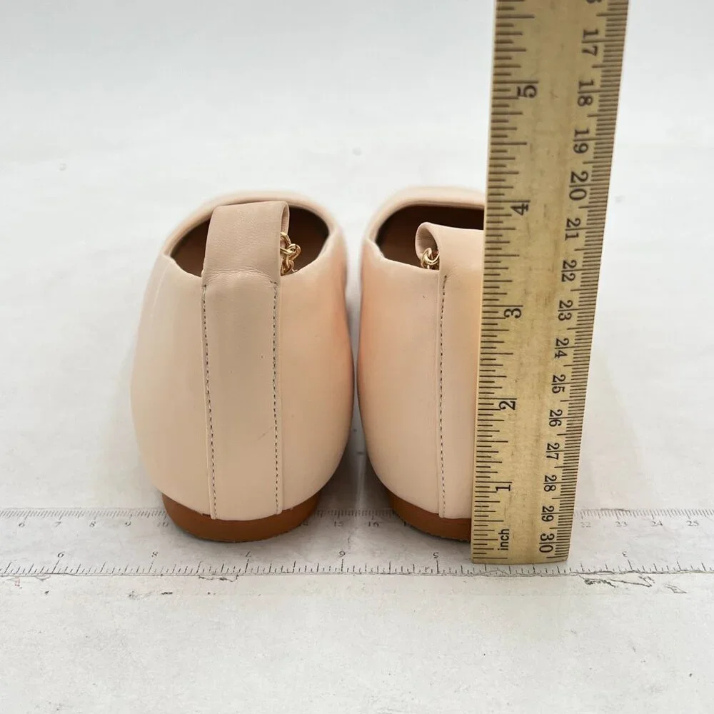 Women's Pale Pink Ankle Chain Flats
